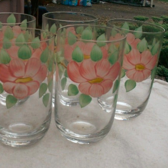 Vintage Prairie Rose Imperial Glass Tumblers - Picture 3 of 8